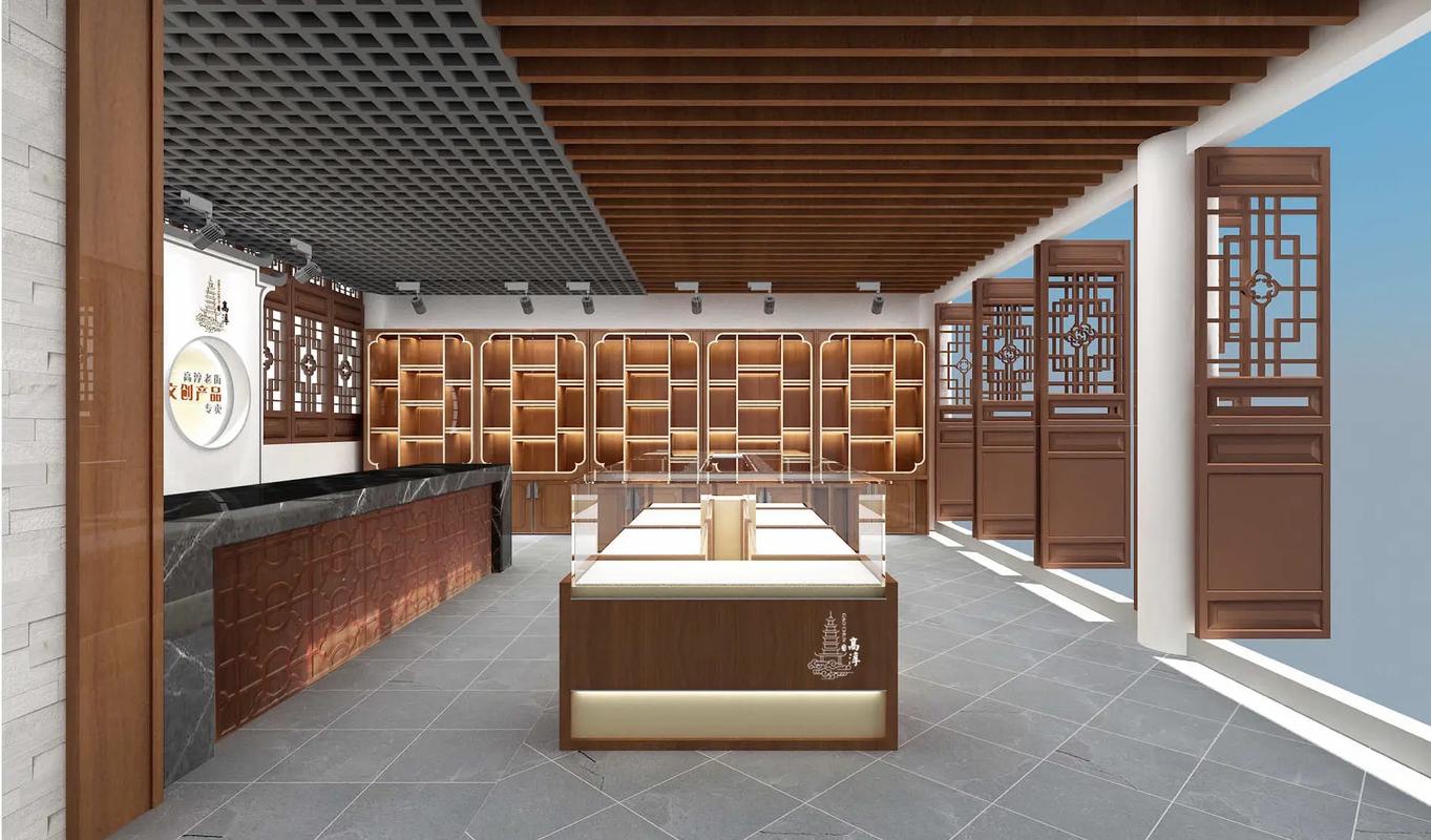南京高淳老街文創產品,老特產店裝修設計效果圖展柜定制工廠發貨 - 抖